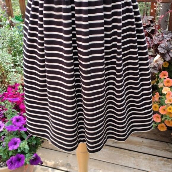 Peter Som Black and White Striped Knit Dress - Picture 3 of 10